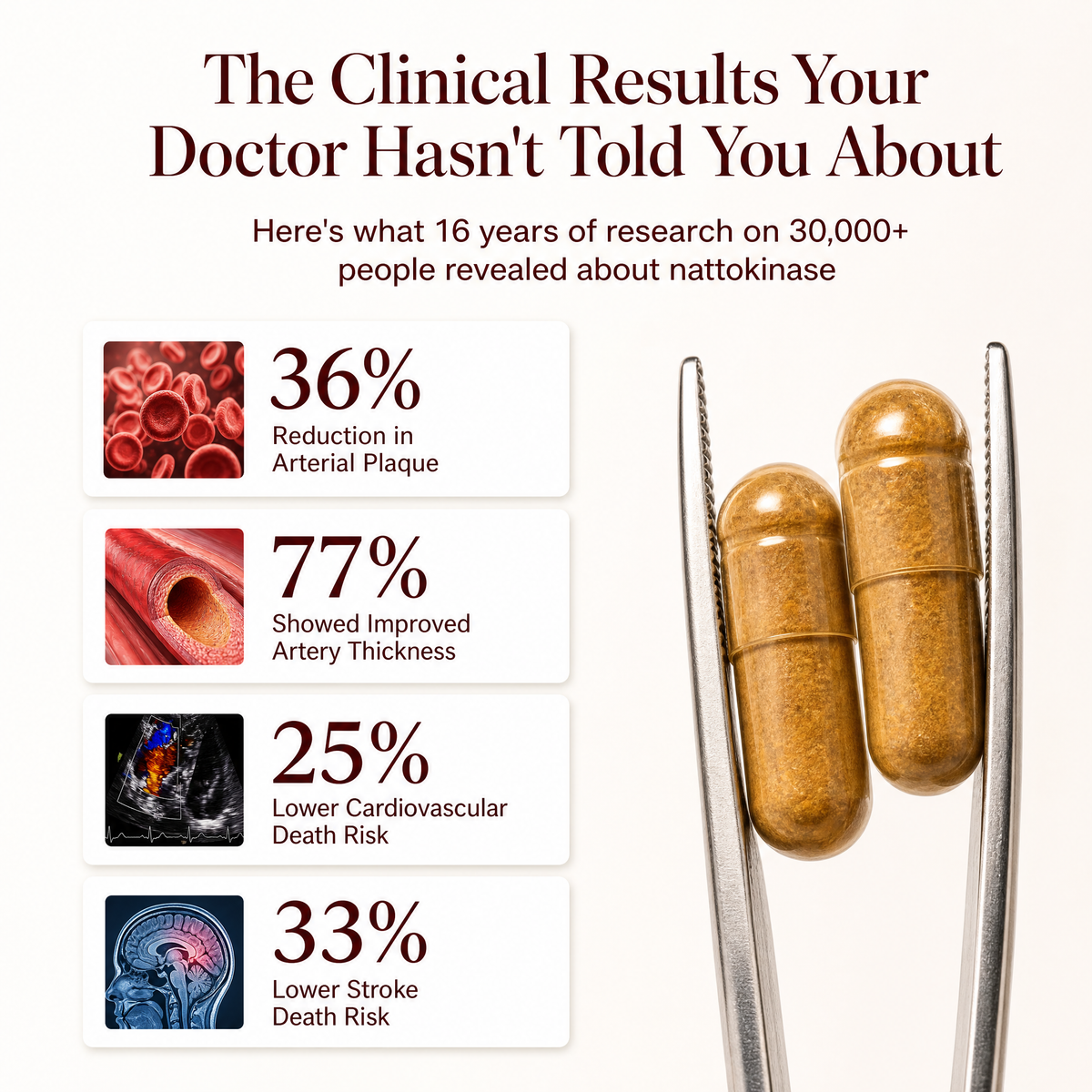 Nattokinase Capsules - Naturally Supports Clear Arteries