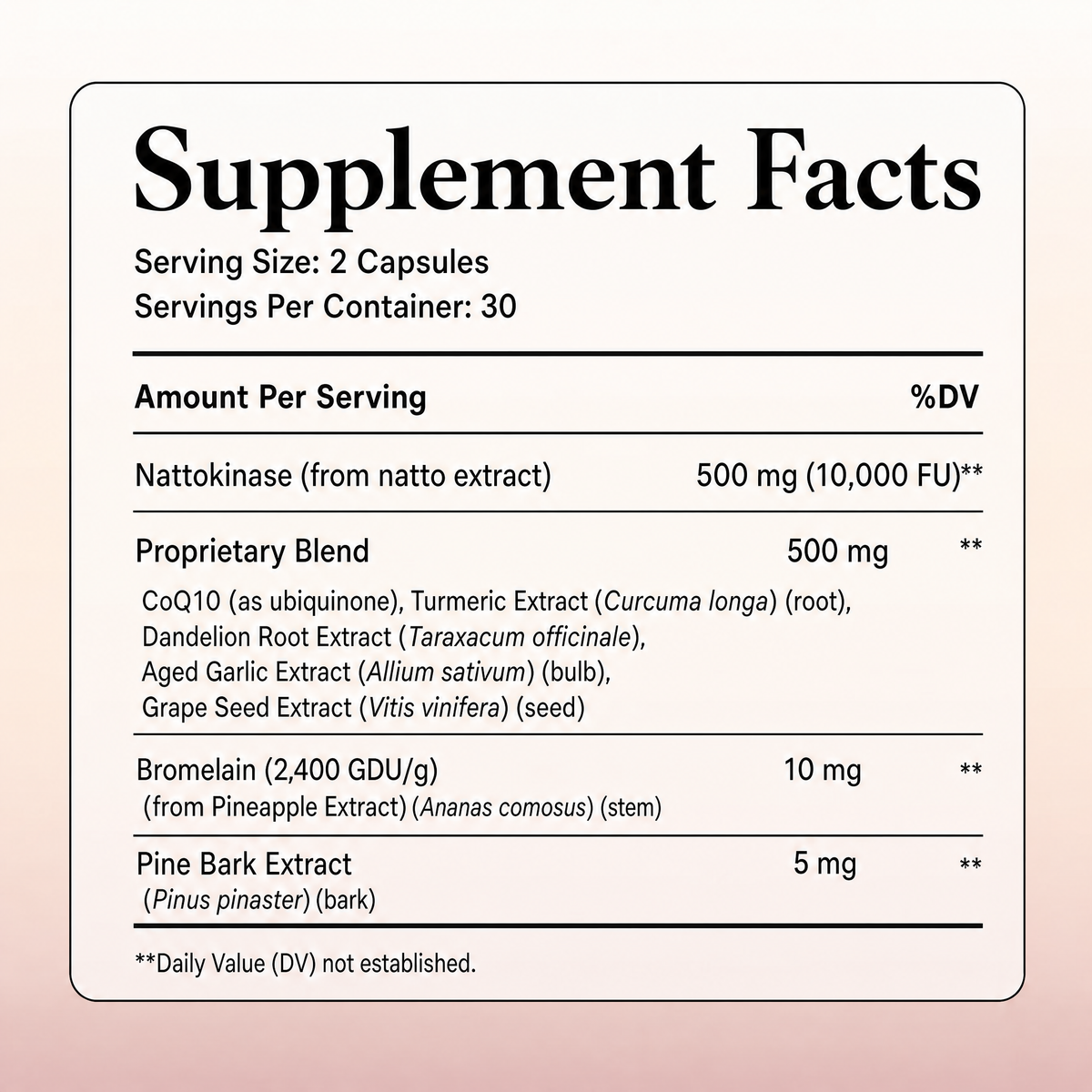 Nattokinase Capsules - Naturally Supports Clear Arteries
