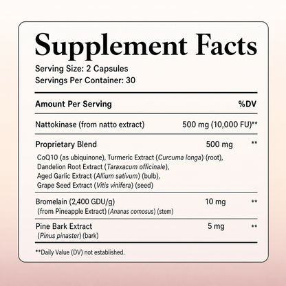Nattokinase Capsules - Naturally Supports Clear Arteries